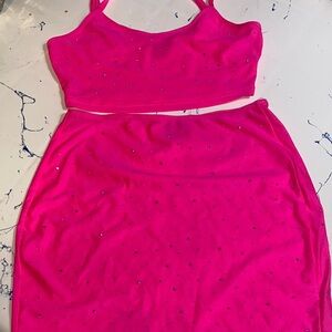 SHEIN Pink Chemise Set